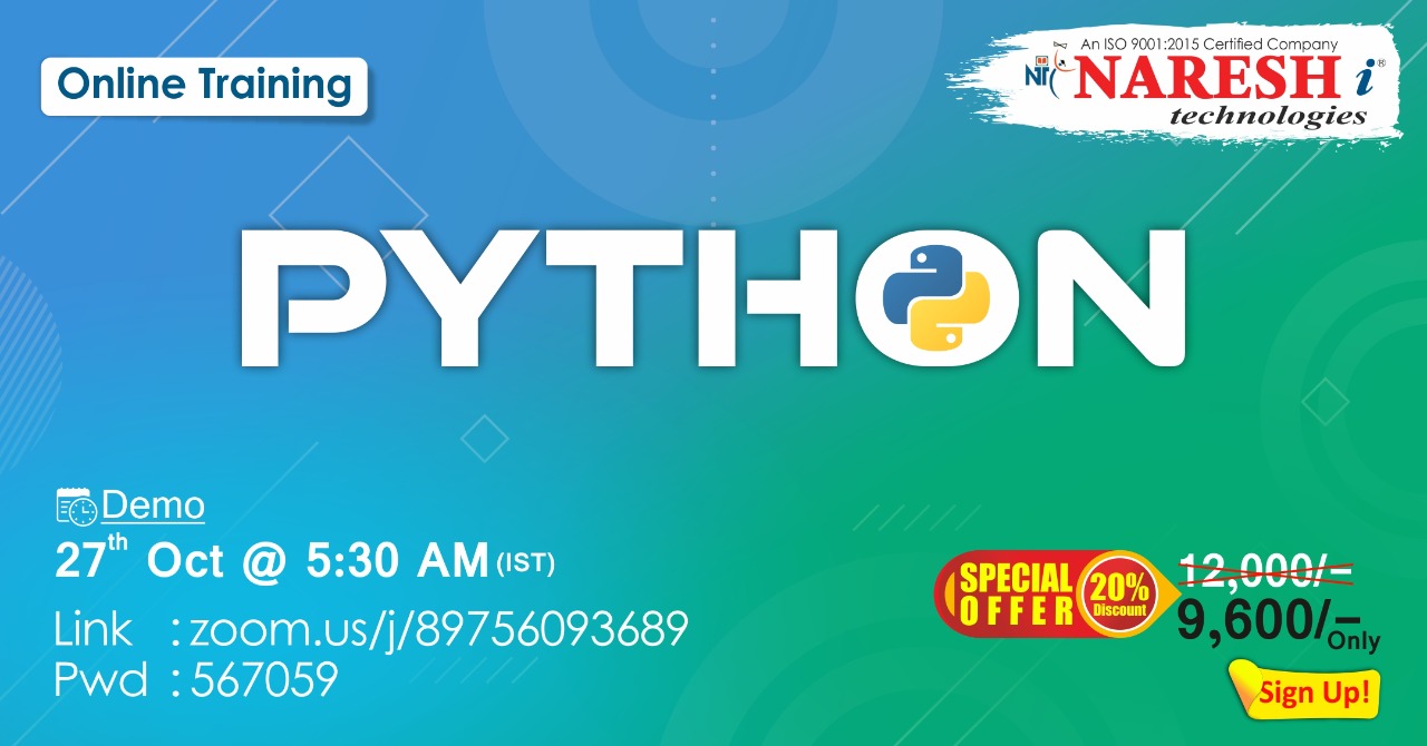 Python Online Training Demo on 27th October @ 5.30 AM (IST) By Real-Time Expert., Hyderabad, Andhra Pradesh, India