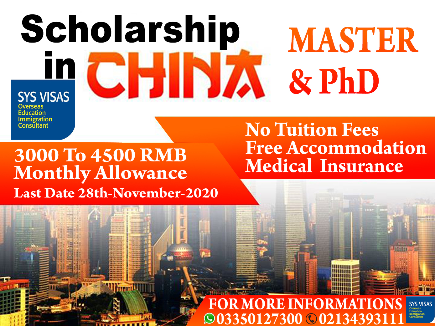 Scholarship In China, Karachi, Sindh, Pakistan