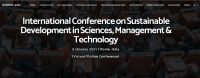 International Conference on Sustainable Development in Sciences, Management & Technology (ICSDSMT-2021)