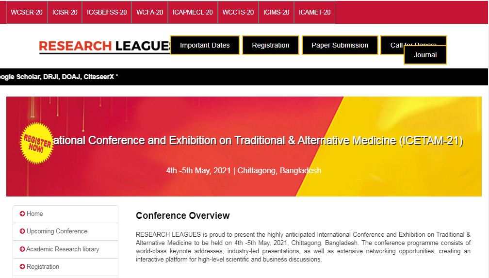 International Conference and Exhibition on Traditional & Alternative Medicine, Chittagong, Bangladesh,Chittagong,Bangladesh