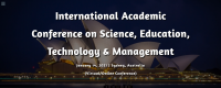 International Academic Conference on Science, Education, Technology & Management in Sydney, Australia (ICSETM-2021)