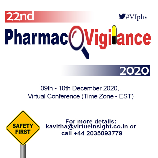 22nd Pharmacovigilance 2020 (Virtual Conference), Online Event, Massachusetts, United States
