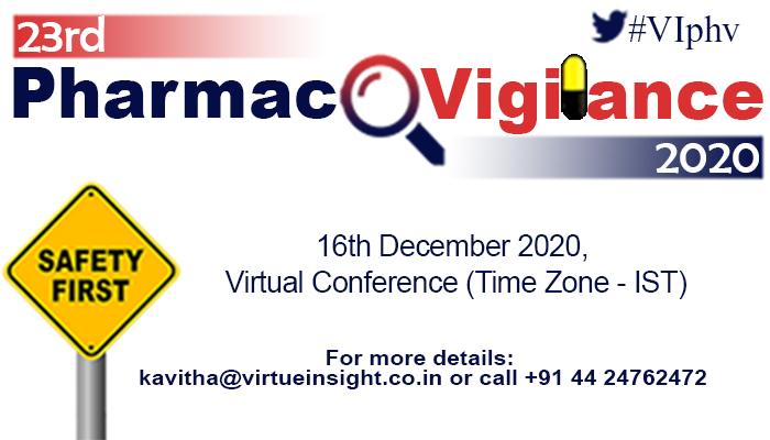 23rd Pharmacovigilance 2020 (Virtual Conference), Mumbai, Maharashtra, India