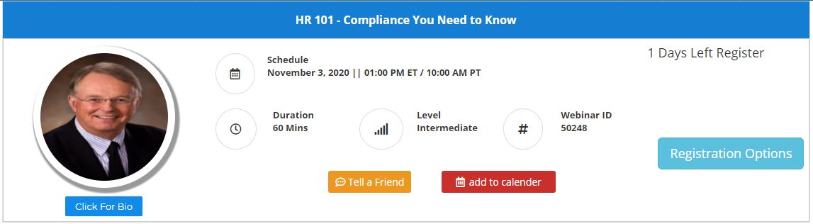 HR 101 - Compliance You Need to Know, Leavenworth, Kansas, United States