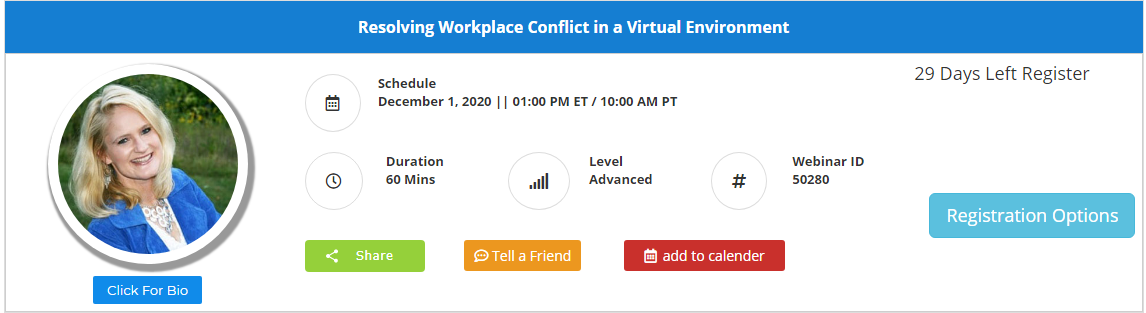 Resolving Workplace Conflict in a Virtual Environment, Leawood, Kansas, United States