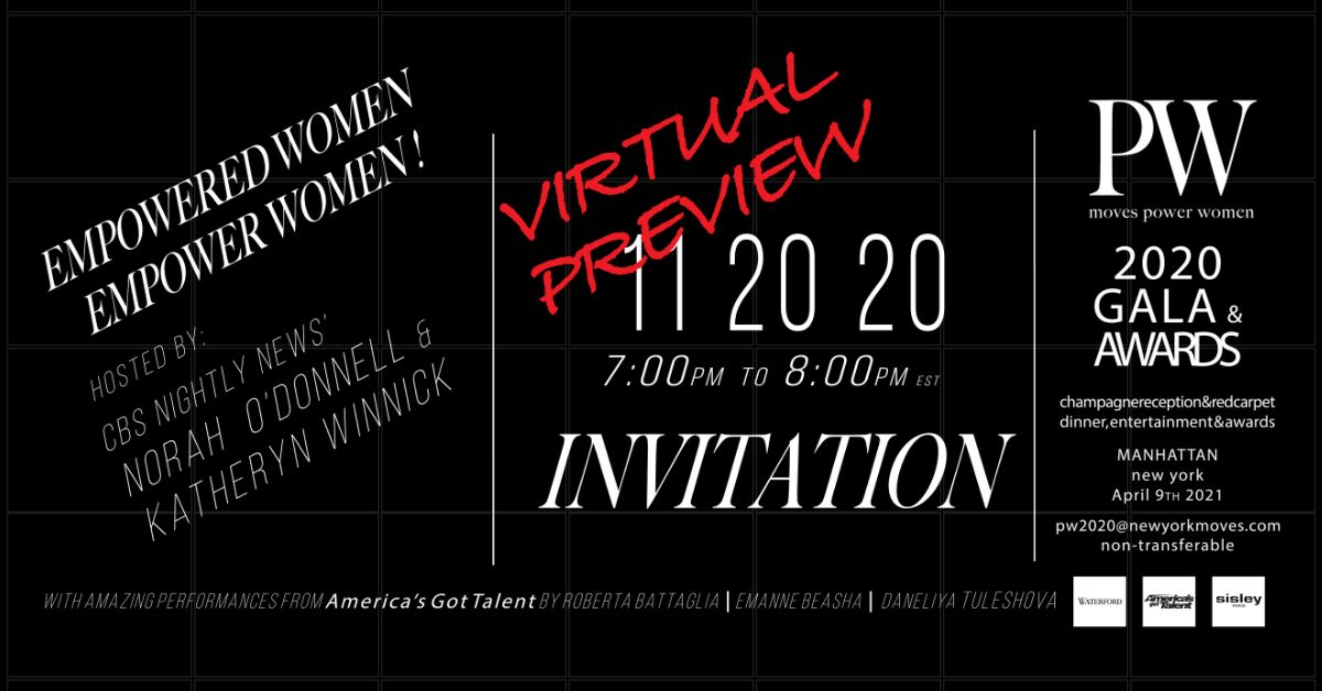 Moves Power Women 2020 Gala Virtual Preview, Virtual, United States