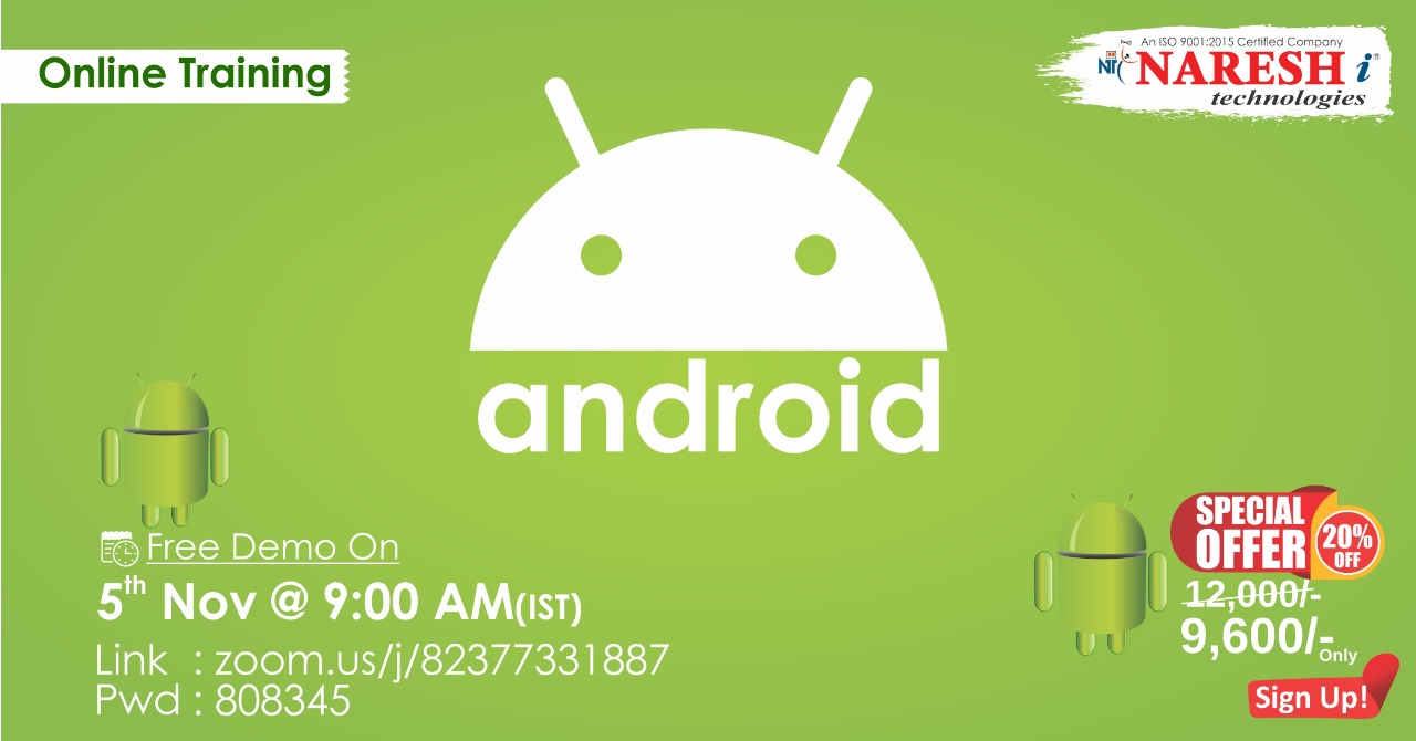 Android Online Training Demo on 5th November @ 09.00 AM (IST) By Real-Time Expert., Hyderabad, Andhra Pradesh, India