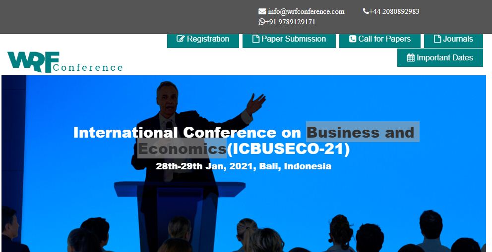International Conference on Business and Economics(ICBUSECO-21), Bali, Indonesia,Bali,Indonesia