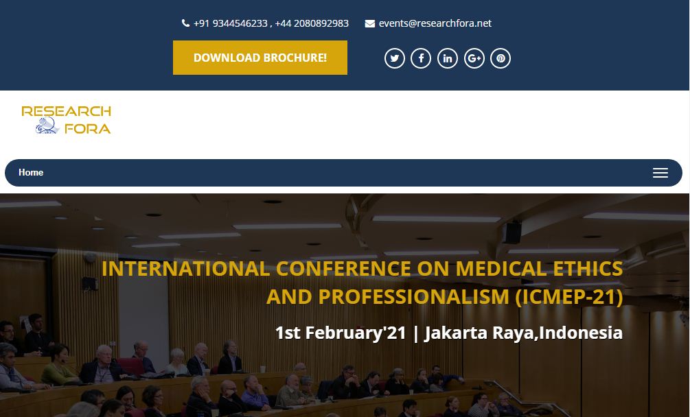 International Conference on Medical Ethics and Professionalism, Jakarta Raya,Indonesia,Jakarta,Indonesia