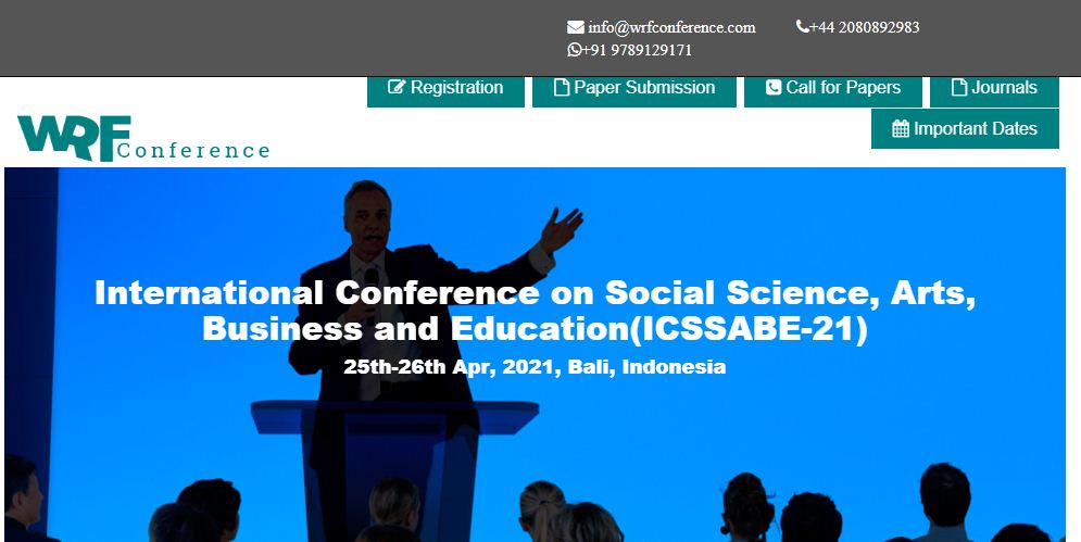 International Conference on Social Science, Arts, Business and Education, Bali, Indonesia,Bali,Indonesia