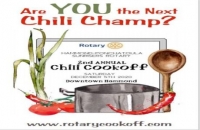 Hammond-Ponchatoula Sunrisers Rotary 2nd Annual Chili Cook-Off December 5th in Downtown Hammond
