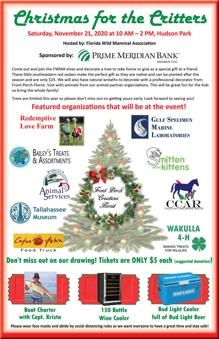 CHRISTMAS FOR THE CRITTERS for Florida Wild Mammal Association, Crawfordville, Florida, United States