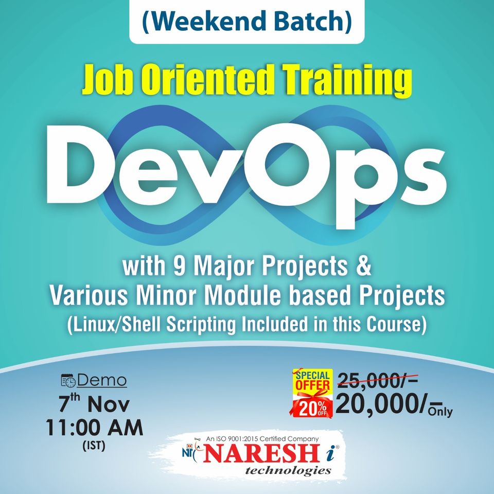 DevOps Weekend Online Training Demo on 7th November @ 11.00 AM (IST) By Real-Time Expert., Hyderabad, Andhra Pradesh, India