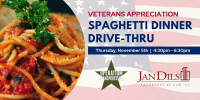 Spaghetti Dinner For Veteran’s Day