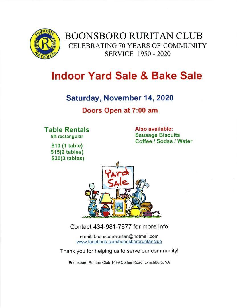 Indoor Yard & Bake Sale, Lynchburg City, Virginia, United States