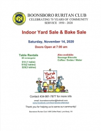 Indoor Yard & Bake Sale
