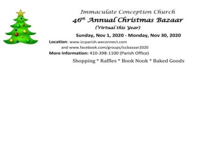 Immaculate Conception 46th Annual Christmas Bazaar (Virtual), Elkton, Maryland, United States