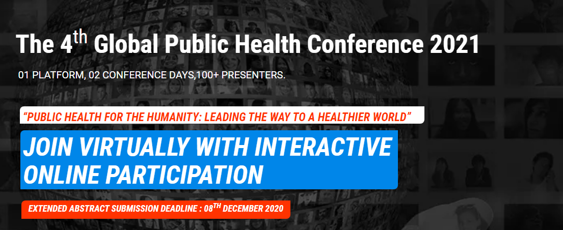 The 4th Global Public Health Virtual Conference 2021 – (GlobeHeal 2021), ----, Colombo, Sri Lanka