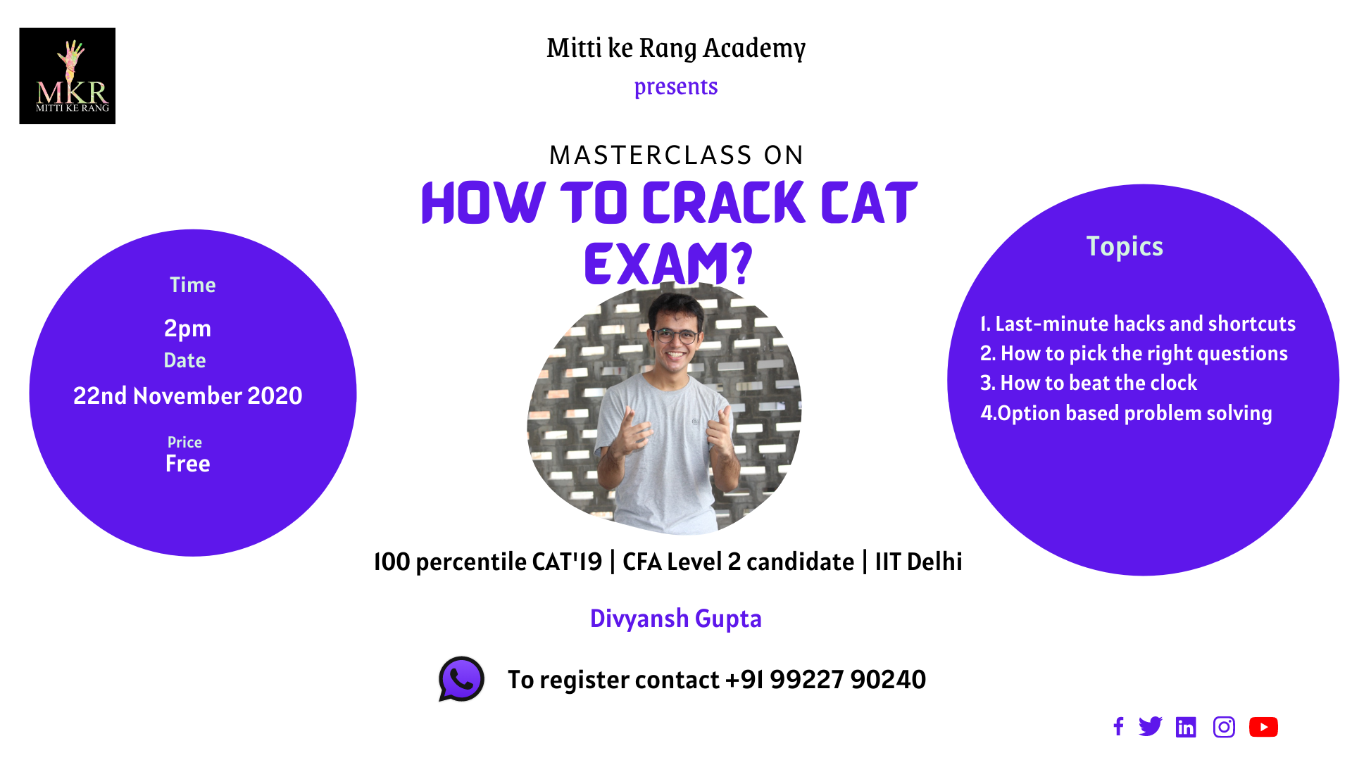 Masterclass - HOW TO CRACK CAT EXAM?, Pune, Maharashtra, India