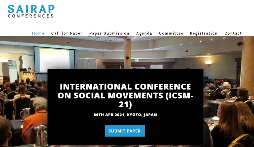 INTERNATIONAL CONFERENCE ON SOCIAL MOVEMENTS, KYOTO, JAPAN, Japan