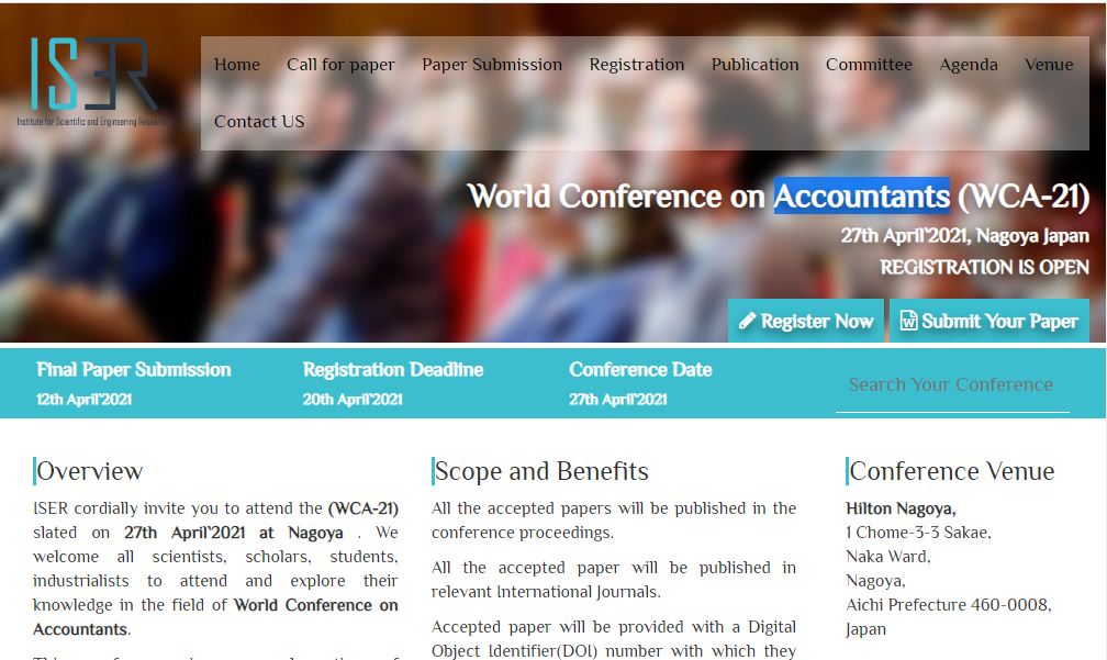 World Conference on Accountants, Nagoya Japan, Japan