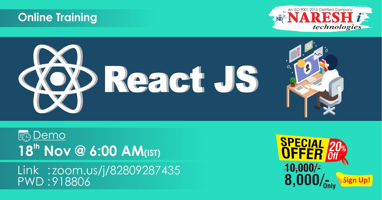 React JS Online Training Demo on 18th November @ 6.00 AM (IST) By Real-time Expert, Hyderabad, Andhra Pradesh, India