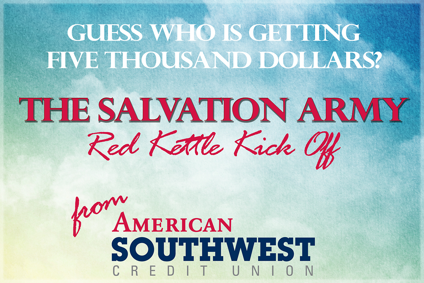 Salvation Army Donation: $5,000 Red Kettle Kickoff, Sierra Vista, Arizona, United States