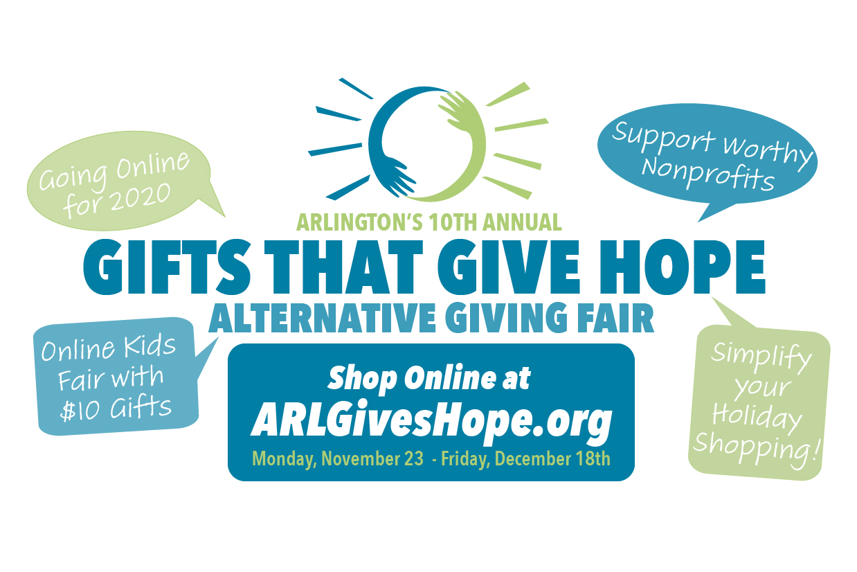 Arlington's 10th Annual Gifts That Give Hope Giving Fair Online Shop open November 23 - December 18, Arlington, Virginia, United States