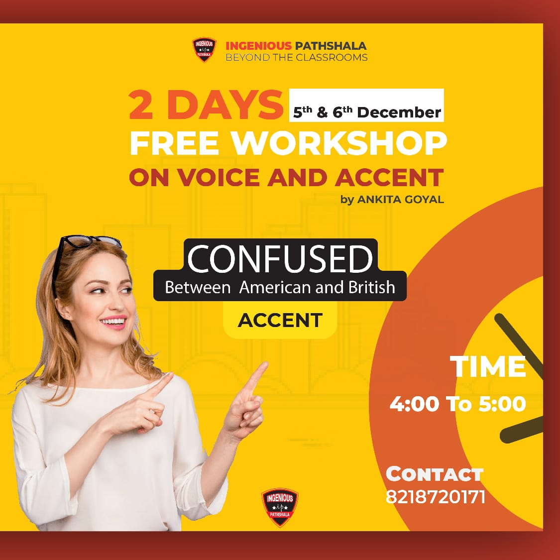 Free Voice and accent workshop, Mumbai, Maharashtra, India