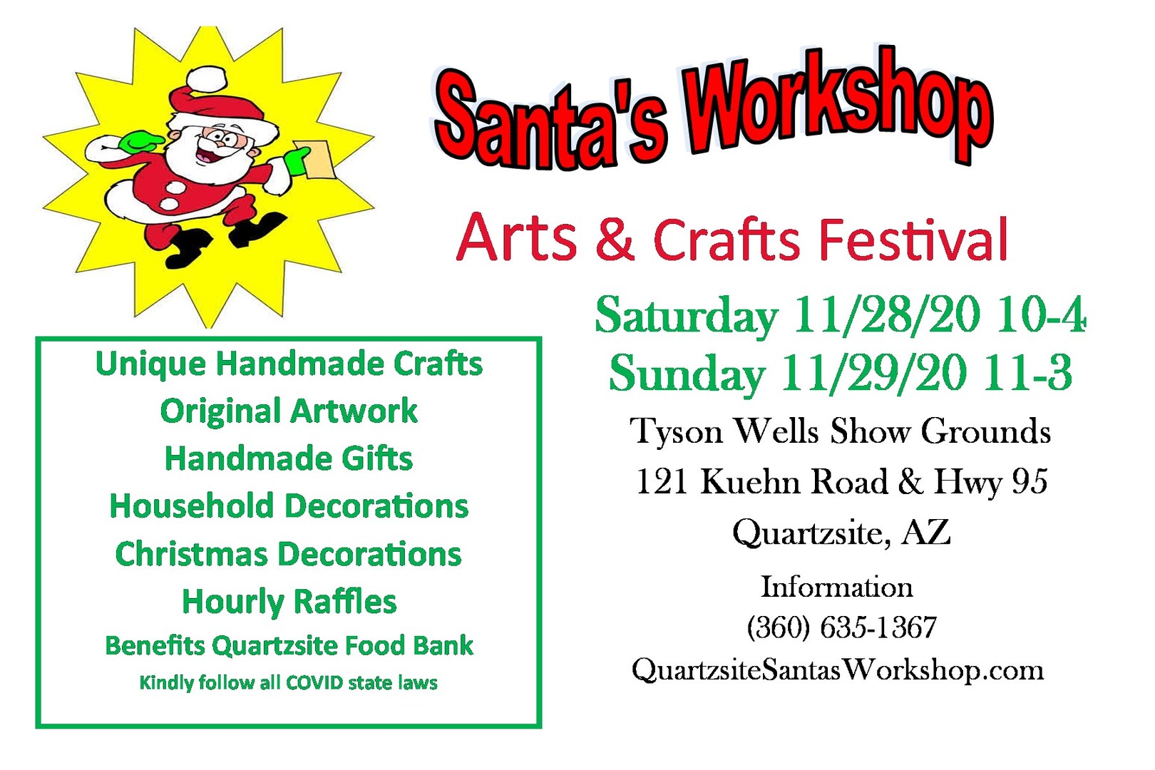 Santa's Workshop Art's and Craft Show Fundraiser, Quartzsite, Arizona, United States