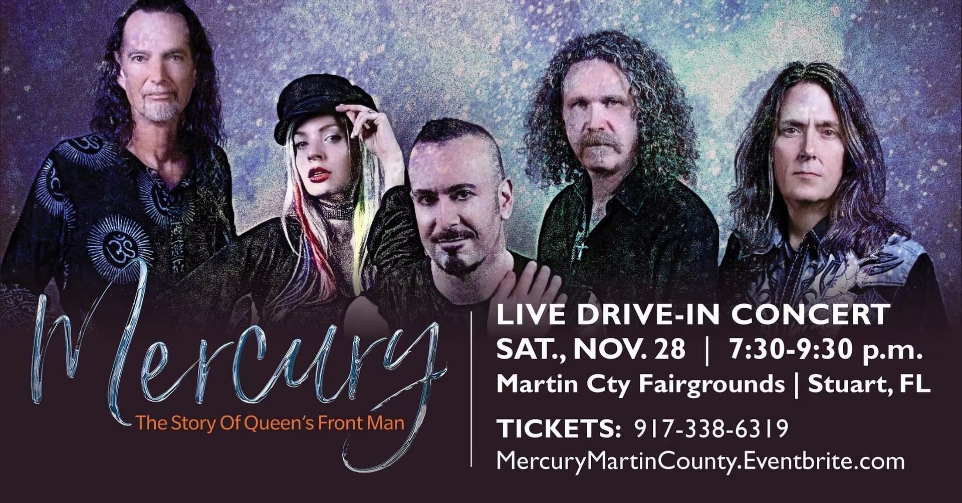"Mercury" - Live Drive-In Concert - Music of QUEEN!, Stuart, Florida, United States