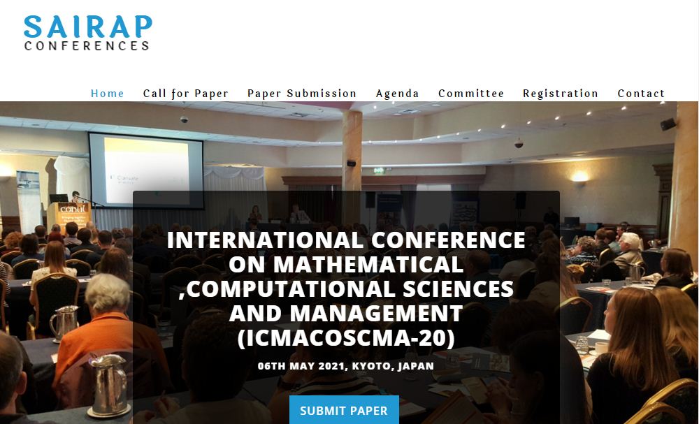 INTERNATIONAL CONFERENCE ON MATHEMATICAL ,COMPUTATIONAL SCIENCES AND MANAGEMENT, KYOTO, JAPAN, Japan