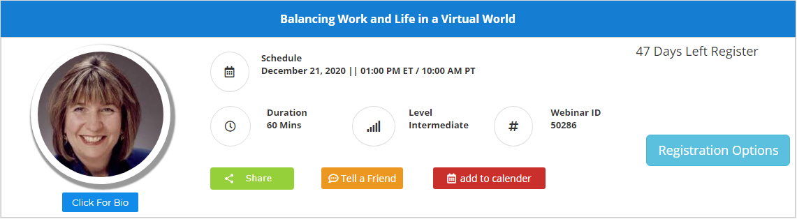Balancing Work and Life in a Virtual World, Leawood, Kansas, United States