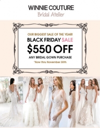 Black Friday Sale Event $550 Off on all designer gowns.