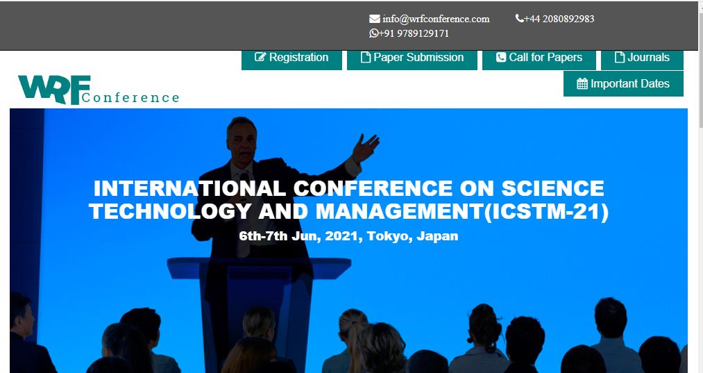 INTERNATIONAL CONFERENCE ON SCIENCE TECHNOLOGY AND MANAGEMENT, Tokyo, Japan, Japan
