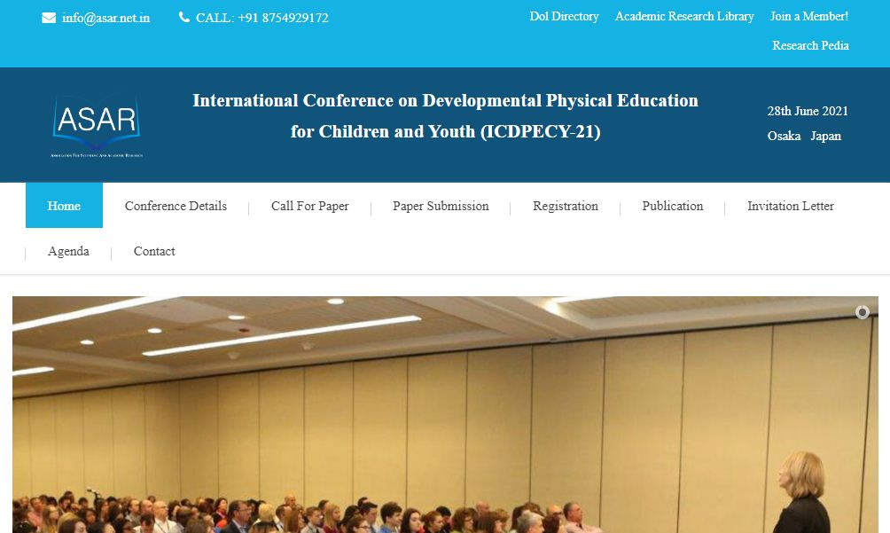 International Conference on Developmental Physical Education for Children and Youth, Osaka   Japan, Japan