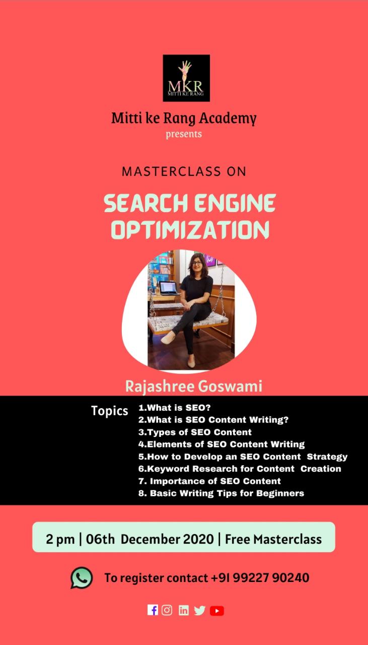 MASTERCLASS ON SEARCH ENGINE OPTIMIZATION, Pune, Maharashtra, India