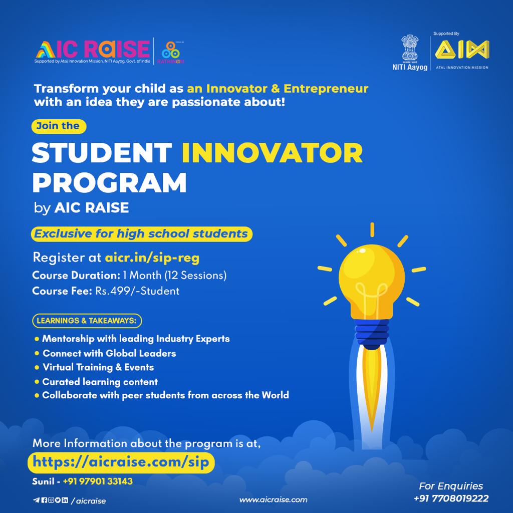 Student Innovation Program, Coimbatore, Tamil Nadu, India