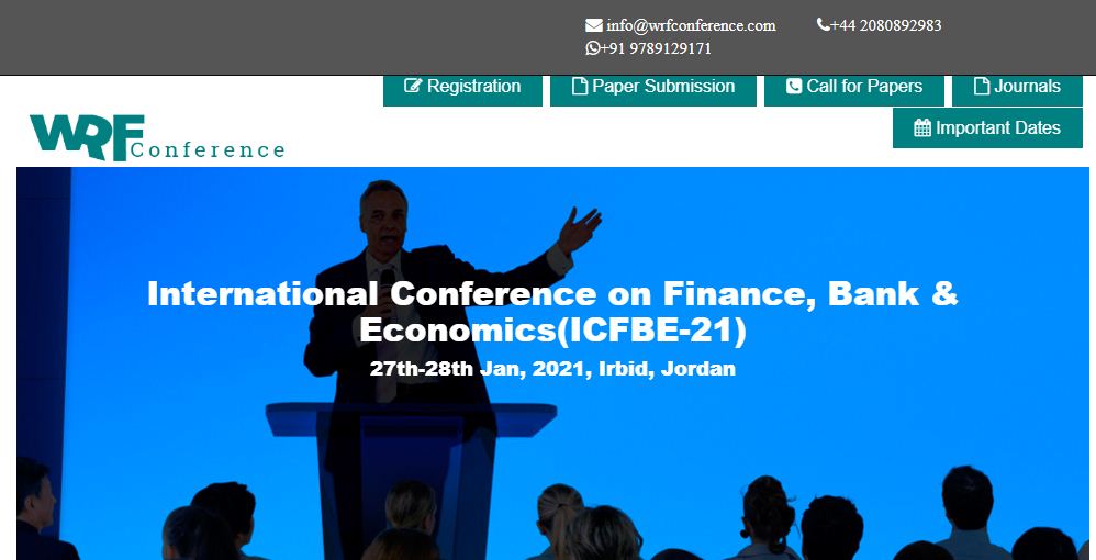 International Conference on Finance, Bank & Economics, Irbid, Jordan,Irbid,Jordan