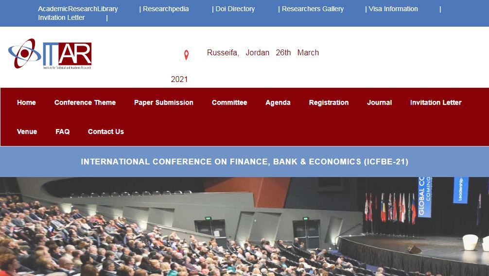 International Conference on Finance, Bank & Economics, Russeifa, Jordan, Jordan