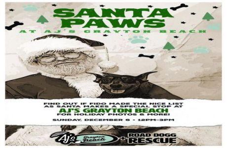 Santa Paws comes to Grayton, Santa Rosa, Florida, United States