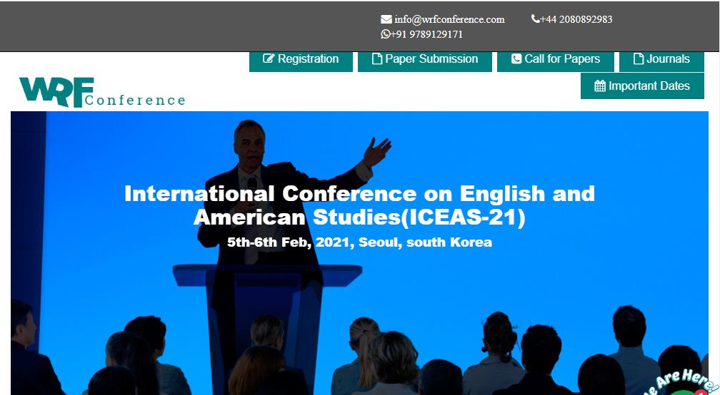 International Conference on English and American Studies, Seoul, south Korea,Seoul,South korea