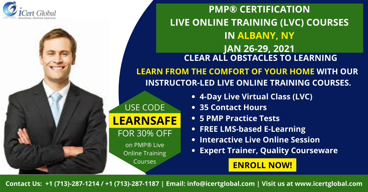 PMP Certification Live Online Trainin Course in Albany, NY, Albany, New York, United States
