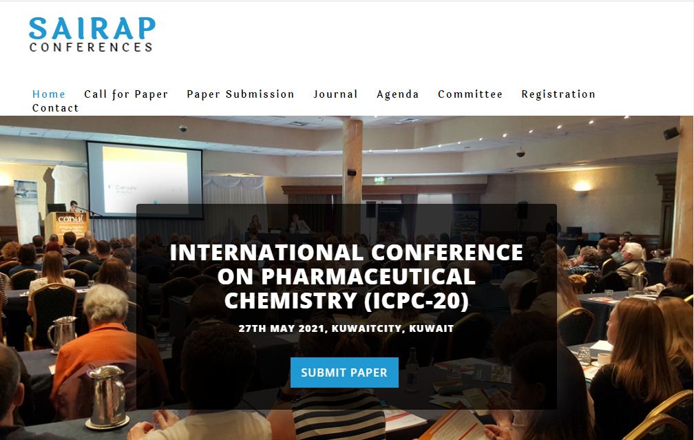 INTERNATIONAL CONFERENCE ON PHARMACEUTICAL CHEMISTRY, KUWAITCITY, KUWAIT, Kuwait