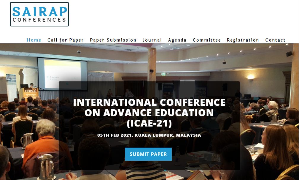 INTERNATIONAL CONFERENCE ON ADVANCE EDUCATION, Kuala Lumpur,Malaysia,Kuala Lumpur,Malaysia