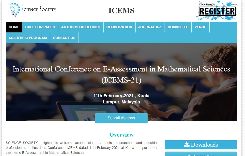 International Conference on E-Assessment in Mathematical Sciences, Kuala Lumpur,Malaysia,Kuala Lumpur,Malaysia