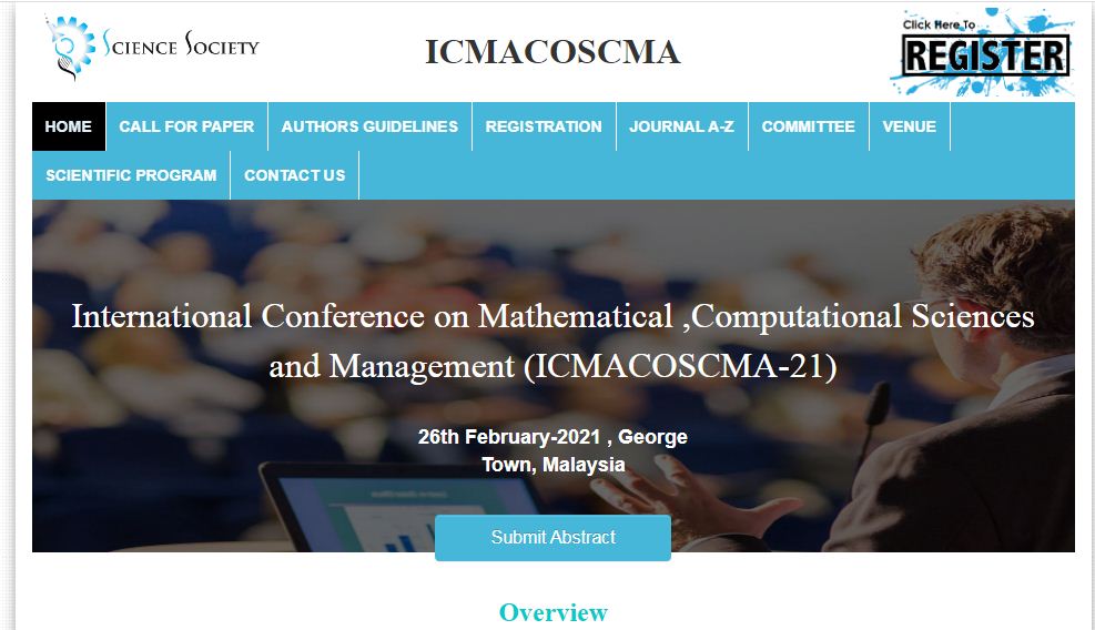 International Conference on Mathematical ,Computational Sciences and Management, GEORGE TOWN, MALAYSIA, Malaysia