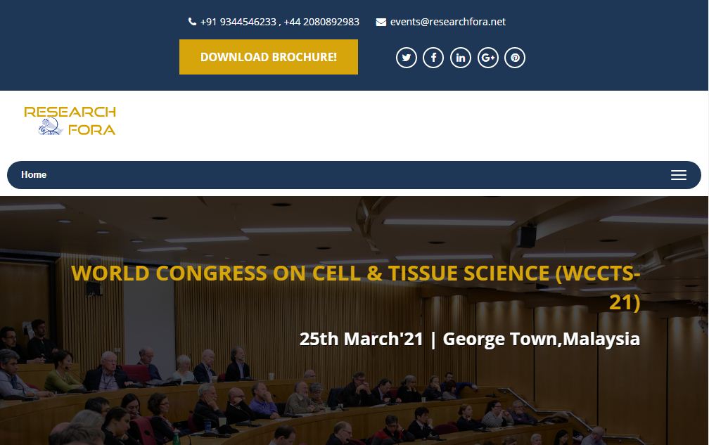 World Congress on Cell & Tissue Science, GEORGE TOWN, MALAYSIA, Malaysia