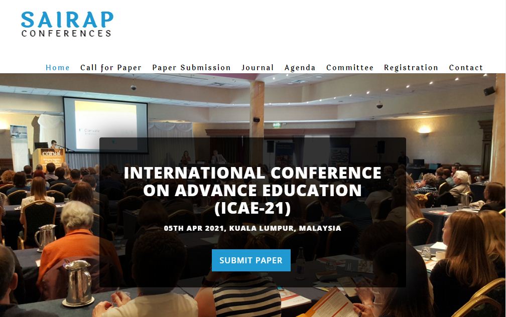 INTERNATIONAL CONFERENCE ON ADVANCE EDUCATION, Kuala Lumpur,Malaysia,Kuala Lumpur,Malaysia