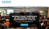 INTERNATIONAL CONFERENCE ON ANTHROPOLOGY AND SUSTAINABILITY